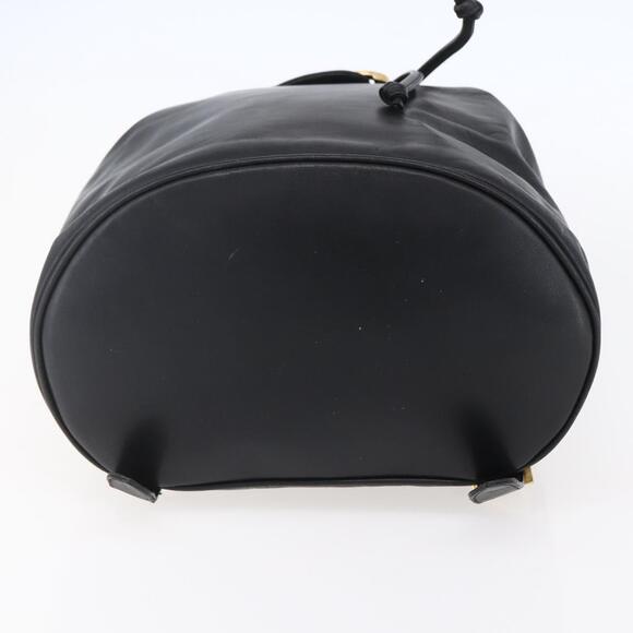 Salvatore Ferragamo Gancini Backpack Leather Black Gold Auth 153904 main image 9